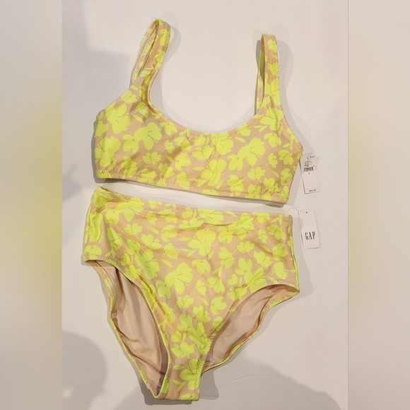 Gap Recycled Scoopneck Bikini Top & High Rise Bikini Bottom Small MSRP $90 SU020 - Picture 6 of 11